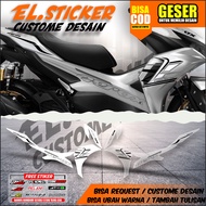 Striping aerox new old 155 transparent sticker nvx racing motif tiland yamaha nvx vietnam 4a