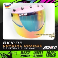 BIKKO VISOR BKK-05 CRYSTAL ORANGE, 5 BUTTONS PINK-CAP (SIANG-MALAM) FOR MS88, MHR, SGV