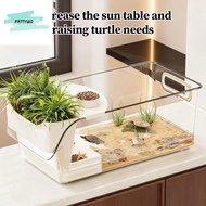 Dry Wet Separation Turtle Tank Transparent Basking Area Crab Tank Habitat Box Plastic Turtle Breedin