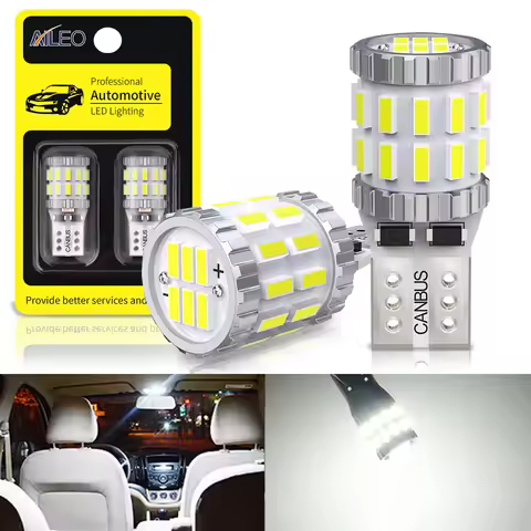 AILEO 2x T10 LED Canbus Bulb W5W 168 194 Reading Lights 30SMD For BMW Audi A6 C5 C6 C7 A3 8P 8V B5 B