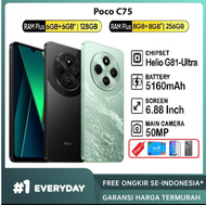 POCO C75 RAM 8 GB ROM 256 GB Garansi - 6/128 GB  HITAM