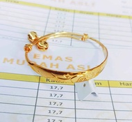 Gelang Anak 2/7th Emas 2gr asli free surat pembelian