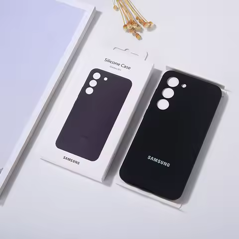 New Samsung Galaxy S24 Ultra S23 S22 Case Liquid Silicone Phone Cover S24Ultra S23Ultra S22Ultra S23