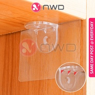 《 𝗜𝗡𝗖𝗥𝗘𝗔𝗦𝗘 𝗦𝗧𝗥𝗘𝗡𝗚𝗧𝗛 》 Seamless Shelf Support Nail Adhesive Wall Hooks Closet Cabinet Partition Brack