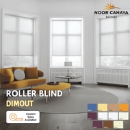CAHAYA (per cm) Dimout Roller Blind - 80% Light Block Roll Window Curtain - Minimalist Window Cloth 