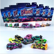 Hot Wheels Neon Speeders 2024 Set 8pcs Eclipes Honda S2000 Mazda Rx7 Drift