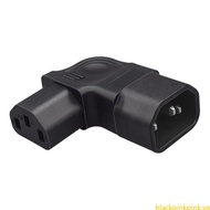BLACK IEC320 C14 to C13 Cloverleaf Shape C14 Male Plug to C13 3Hole Female Socket Power Adapter