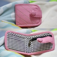 Handmade Short Wallet There Is A Card Slot. Secret Channel Coin Slot With Zipper