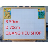 White magnetic board with wooden frame, size 50x70cm, comes with pen, magnet, whiteboard wipe