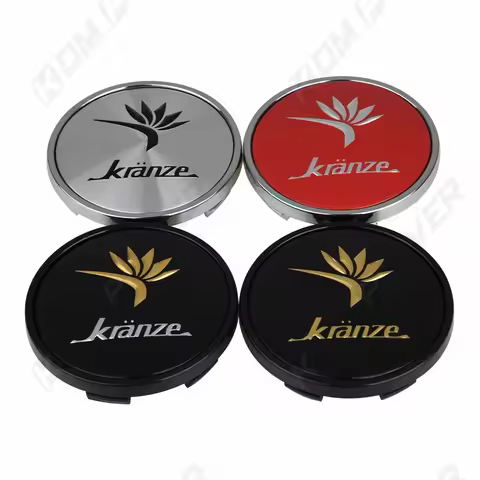 4PCS OD 62MM / ID 56MM Center Cap KRANZE Logo Emblem Rim Hub Cap For Car Cover Caps On Wheels