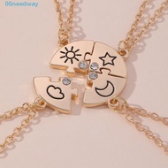 NEEDWAY 4pcs/set Jigsaw BFF Necklace, Jewelry Set Necklace Combination Best  Forever Necklace, Color