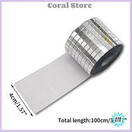 【Coral】💖【HOT SALE】🎈🎈 4x100cm Gương Gạch Mosaic Dán DIY tự dính Mini Vuông Acrylic tường Sticker Craf