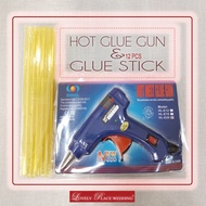 PROMO SET - HOT GLUE GUN - DGHL / JOLLY & 7MM GLU STICK 12PCS SMALL- 20CM