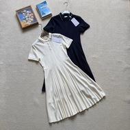 Hazzys Hazzys Preppy Style 2026 Spring Summer Women Short-Sleeved Knitted POLO Collar Dress