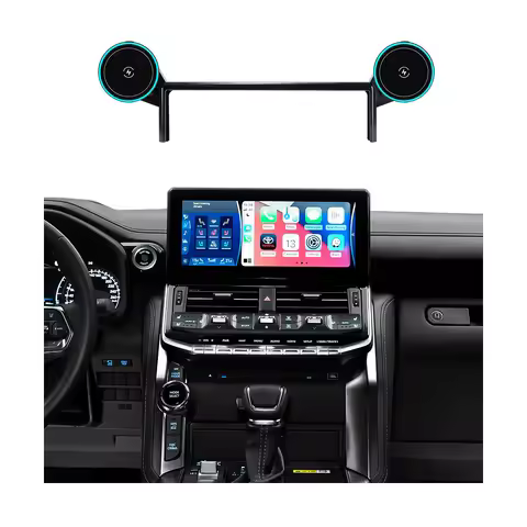 RHD LHD For Toyota Land Cruiser GXR LC300 2022 2023 2024 2025 Dual Phone Holder Base Qi Wireless Cha