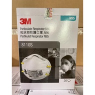 [100% Authentic] [Sealed box of 20pcs] 3M 8110S, N95 Particulate Respirator (Expiry 2026)