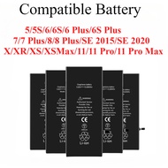 Compatible Battery For 5 5s 6 6s 6SP 7 7P 8 8P SE 2015 SE 2020 X XR XS XSMax 11 11 Pro 11 Pro max