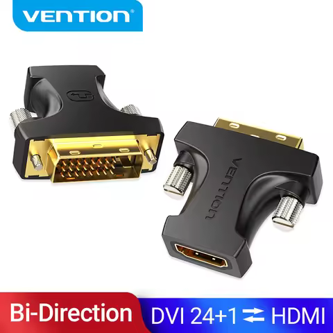 Vention DVI to HDMI Adapter Bi-directional DVI-D 24+1 Male to HDMI Female Cable Converter Connector 