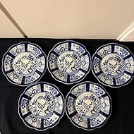 Fukagawa Magnetic VOC Meat Plate, Dinner Plate, 10.6 inches (27 cm), Set of 5, East India Company