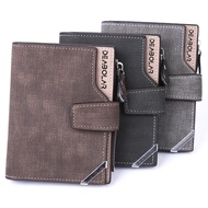 New Men's Wallet Short Horizontal Wallet Three-Fold Zipper Personalized Business Men's Multifunction Wallet c0in Clip Wallet