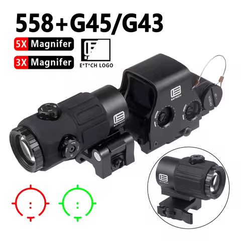 Tactical EOTECH G33 G43 3X G45 5X Magnifier EXPS3 558 Red Dot Holographic Optics Reflex Collimator S