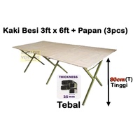 (3ft x 6ft) Pasar Malam Kaki + Papan (1set) Night Market Foldable Table | Papan Pasar Malam | Bazaar
