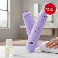 Portable Women's Shaver with Dual Heads, for Intimate and Underarm Areas, Waterproof Trimmer
