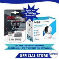 64GB Samsung PRO Endurance microSD Memory Card Bundled with TP-Link Tapo C200 CCTV IP Camera