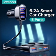 Joyroom 24W Car Charger Socket 5 USB Ports Extension Splitter Fast Charging Phone Charger For iPhone
