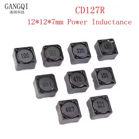 10PCS 12*12*7mm Power Inductance CD127R CD127 Shielded Inductor SMD Inductor 2.2/3.3/4.7/6.8/10/15/2