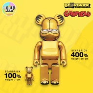 Bearbrick | BE@RBRICK GARFIELD GOLD CHROME Ver. 4 &amp; 1