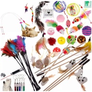 Cat Toy Wand Teaser Wood Teaser Fun Toy Pet Toy interactive Cat Toy Training Teaser