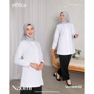 ETHICA Women's Work Top Naomi Uniform 02 White