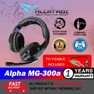 Alcatroz Alpha MG300A MG300 Stereo Gaming Headset with Microphone For Computer, Smartphone & PS4 Hea