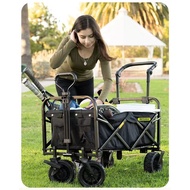 [ Available ] Portable Stroller Trolley Shopping Push Cart Collapsible Outdoor Camping fishing picnic Car Wagon trolley Wagon