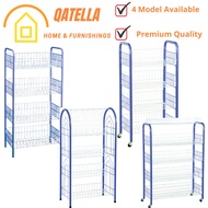 Qatella ARIF 4 tier metal kitchen storage rack dapur rack/5 tier rack kitchen/4 tier Plate Rack/5 Ti