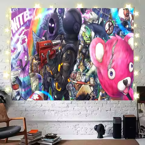 1pc F-Fortnite Gaming Tapestry Room Decor Wall Cloth Party Hanging Background Room Decor Baby Room