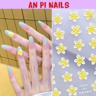 Premium 5D Sticker itutu 355 White frangipani flower, An Pi Nails