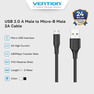 Vention USB Charger Cable A to Micro 2A 3A 480Mbps Flexible & Durable 25CM 50CM 1M 1.5M 2M 3M - CTI