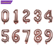 LOVETOUCH 16 Inch Foil Birthday Balloons Number Balloon Happy Birthday Party Decoration Rose Gold Fi