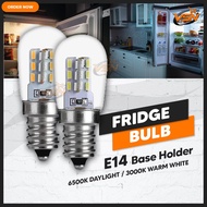 AC 220V LED Mini Refrigerator Light Fridge Lamp E14 Bulb Base Socket Holder Mentol Peti Sejuk Led