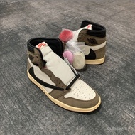 Brown Top Suede aj1 Air  1 Travis Scott High Basketball Shoes Size4-13