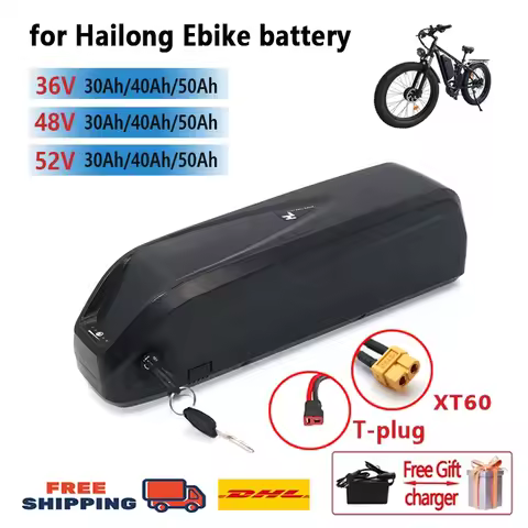 Hailong Battery 36V 48V 52V 20Ah 30Ah 40Ah 50Ah for Bafang BBS02 BBS03 BBSHD Motor Hailong Battery 3