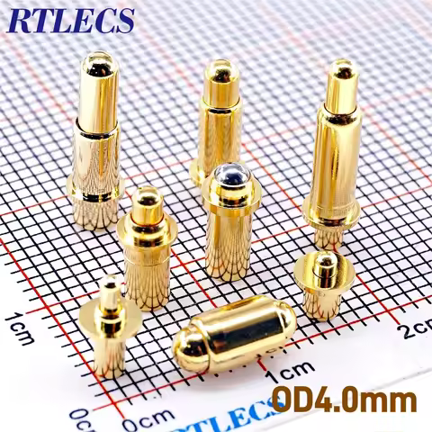 2/5/20Pcs Overall Diameter 4.0mm High Current Pogo Pin Connector 1A 2A 4A 5A Battery Spring Loaded N