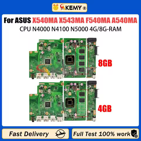 AKEMY X540MA Mainboard For ASUS X543MA F540MA A540MA D540MA X540M Laptop Motherboard N4000 N4100 N50