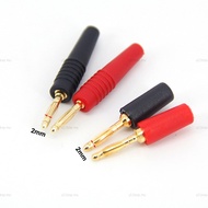 2MM Gold Plated Banana Plug socket Electrical Connector Adaptor Black/Red for Test Probes Instrument