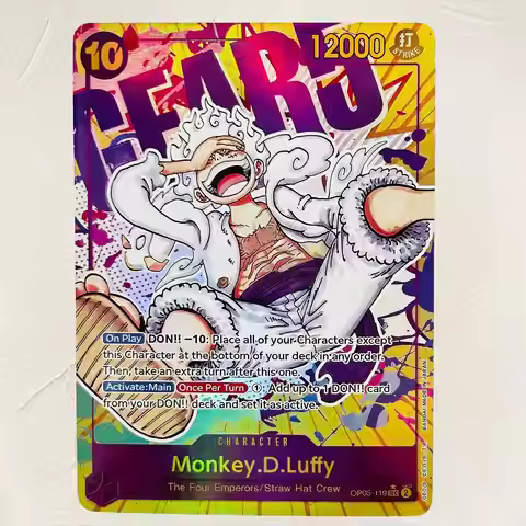 DIY One Piece Monkey D. Luffy OP05-119 Holographic Texture Cards English Version Perfect Condition C