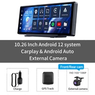EKLEVA กล้องติดรถยนต์ขนาด10.26นิ้ว8คอร์4 + 64G แอนดรอยด์13 Wi-Fi DVR บลูทูธรถยนต์ ADAS 24ชั่วโมงจอตร