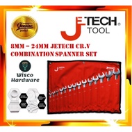 JETECH Spanner Set 14pcs Combination Wrench / HEAVY DUTY JETECH SPANAR SET 8-24MM / 14pcs Spanner Se