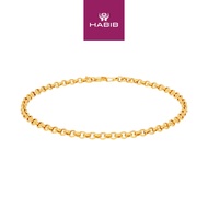 HABIB Oro Italia 916 Yellow Gold Anklet GA60291023 (22K Gold)